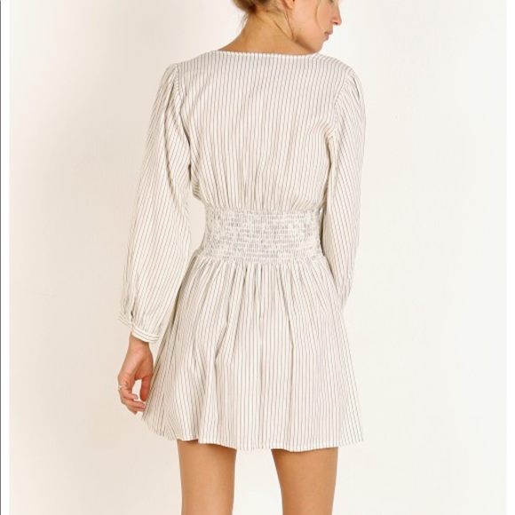 CLEOBELLA Sadie Striped Mini Dress in Ivory Medium - Picture 2 of 15